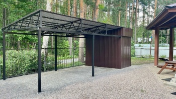 Навес с хозблоком пример 4